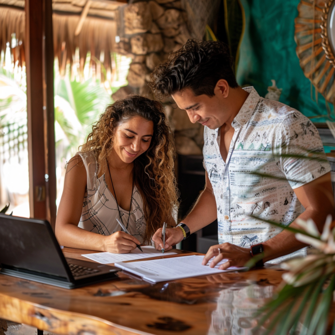 globaldigital 2 people signing a contract in a office in tulum 2df49ae8 9845 43ea aad1 1c37377c91f9
