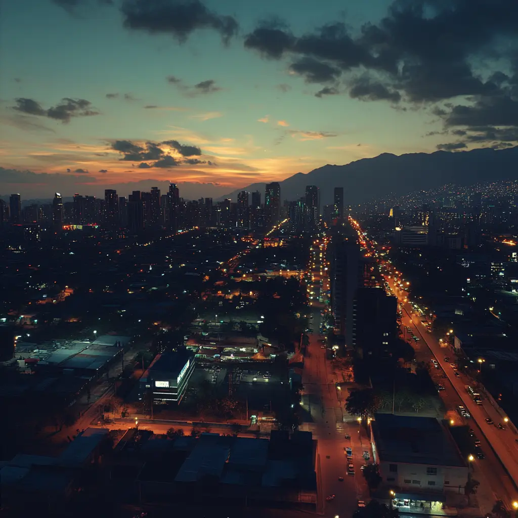 globaldigital drone shot of latin american city sunset. cinem e71350b0 0668 4c91 be61 844d9ac3b58b 3