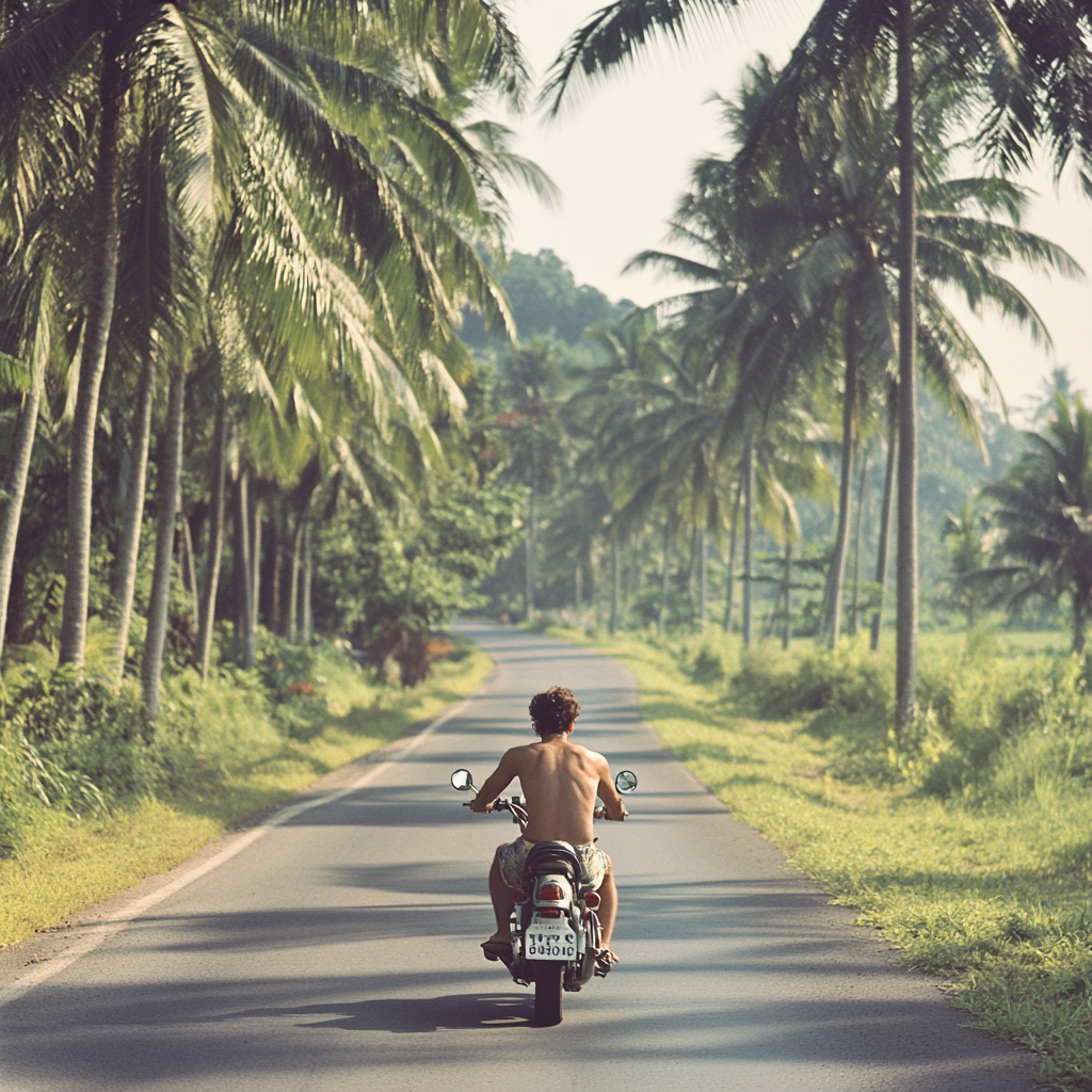 globaldigital A Thai man riding a motorcycle wearing beach cl bb66b689 0a11 4a06 9350 f7c680f7e6b4 1