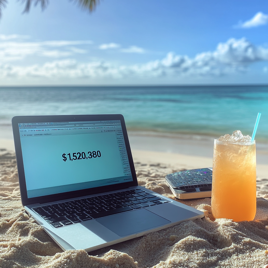 globaldigital first person view of a laptop on a beach with a bf6ada76 1717 4e99 ad48 16b87b3680b8 3